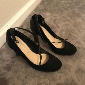 Franco Sarto suade strap heels